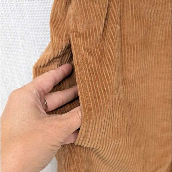 Ayr Brown Corduroy Staycation High-rise Pull On Mini Shorts, size S - Picture 4 of 8